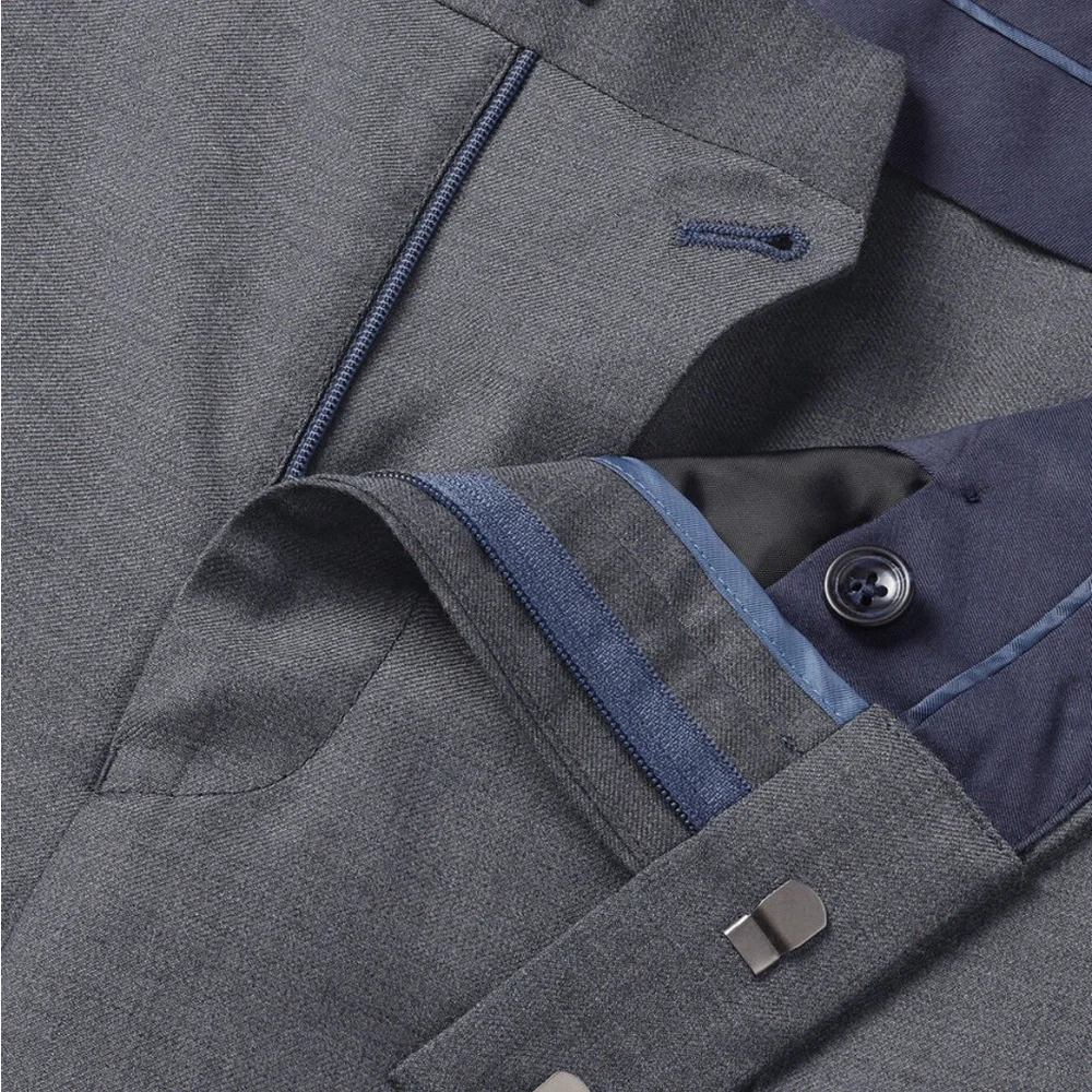 C. TYRWHITT CLASSIC FIT NATURAL STRETCH TWILL TROUSER AIRFORCE BLUE - 42W / 34L - Picture 4 of 7